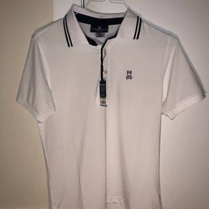 Psycho Bunny Hendon Polo (NEW, White, Size Large)